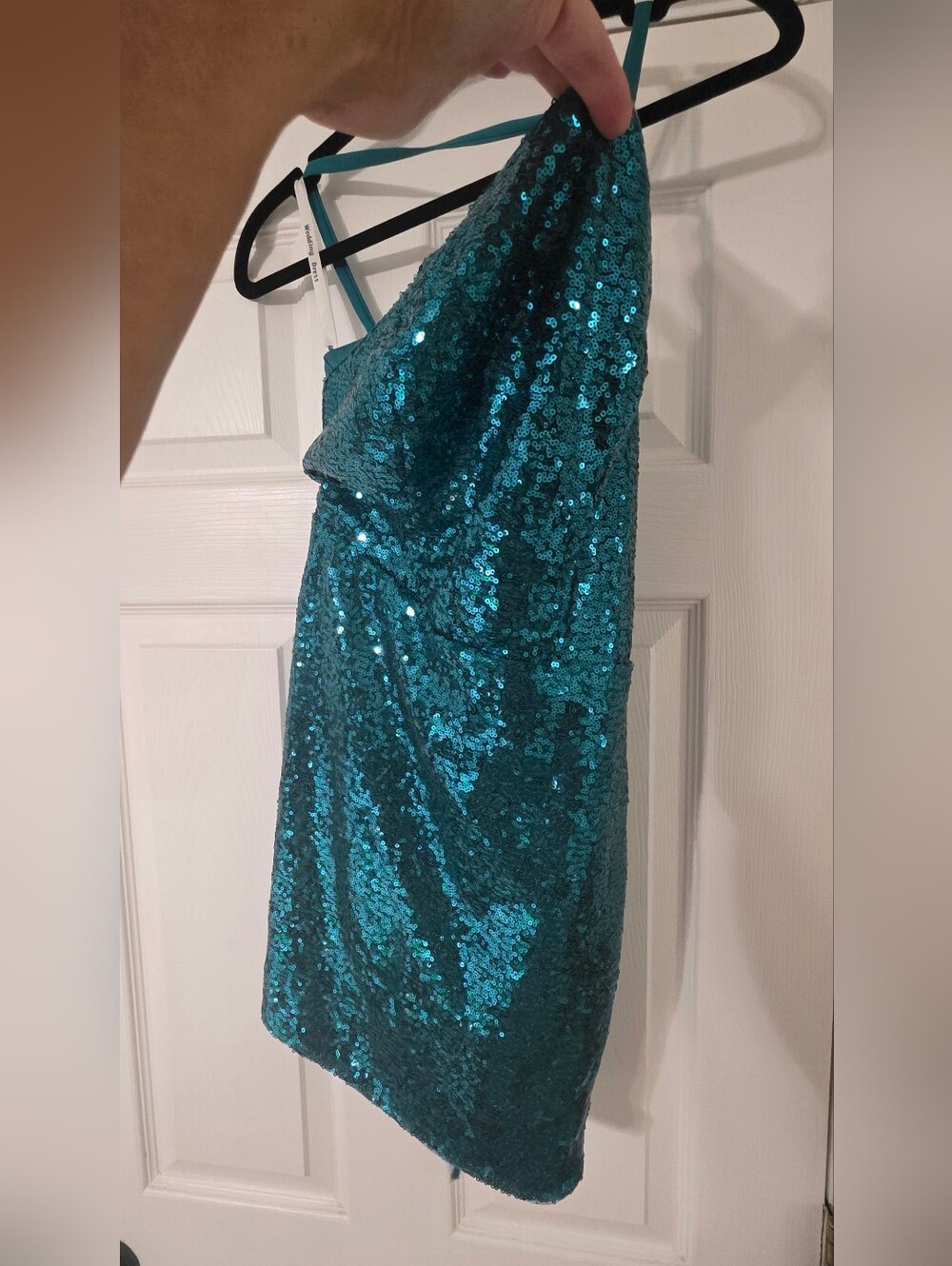 Teal Sequin Mini Dress Size 4